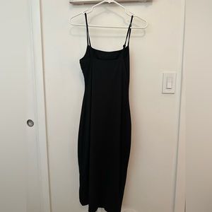 Superdown Candace Slit Midi Dress in Black